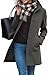 RITOSTA Mantel Damen Wintermantel Lang Winterjacke Klassischem Wintercoat Revers Übergangsjacke Knielang Trenchcoat Elegant Jacke Herbst Winter Outwear mit Knopf(Dunkelgrau,M)