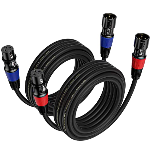 EBXYA XLR Kabel 5M 2-Pack, Symmetrisches Mikrofonkabel & DMX-Kabel, 3-Pin Stecker auf Buchse für Mischpult, Aufnahmestudio, Bühnenbeleuchtung EBXYA XLR Kabel 5M 2-Pack, Symmetrisches Mikrofonkabel & DMX-Kabel, 3-Pin Stecker auf Buchse für Mischpult, Aufnahmestudio, Bühnenbeleuchtung