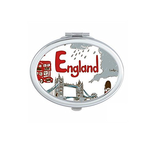 Miroir de maquillage Angleterre petit miroir portable et mignon pour femme