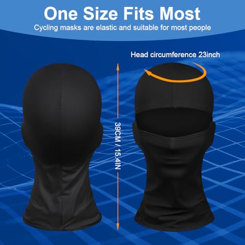 DiULi Balaclava Sturmhaube für Damen Herren, Gesichtsmaske Atmungsaktiv UV-Schutz Winddicht, Elastisch Helm Liner für Motorrad Fahrrad Ski Snowboard Outdoor Sports, Schwarz