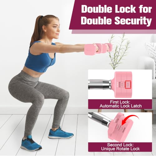 Image of Hezeyferg Adjustable Dumbbell Set,Adjustable Weight Dumbbells for Women /Men | 17.6LB /22LB /26.4LB /30.8LB for Choices, with Multiple Levels, Hand Weights Sets for Home Gym Full Body Workout