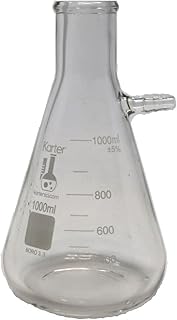 1000ml Filtering Flask, Bolt Neck with Tubulation, 3.3 Borosilicate, Heavy Wall, Karter Scientific (Single)