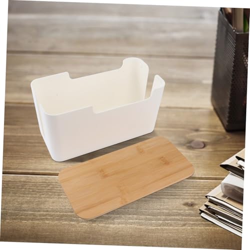 Rangement prises et cache câble Kisangel blanc | Lot de 2 boîtes ABS