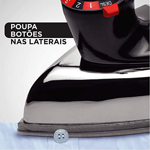 BLACK+DECKER Ferro de Passar Seco Metálico Preto 220V VFA1110XM6 3 BLACK+DECKER Ferro de Passar Seco Metálico Preto 220V VFA1110XM6 - Imagem 3