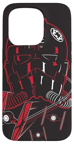 Coque pilote Imperial Tie Fighter Star Wars iPhone 15 Pro rigide noir
