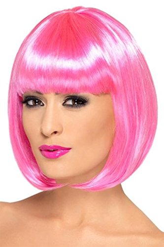 TINYUNICORN Women's Neon Bob Costume Wig for Cosplay Party