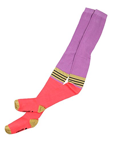 Girl's Tights with Stripes Lilac, Sizes 3-12