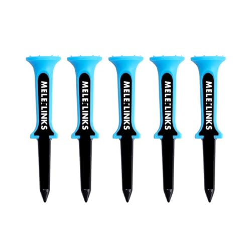 MELE LINKS Golf Tees - Trajectory Correcting Tool - Portable 3.15 Inch Tall Golf Tees for Turf Mat Putting Green Beginner Lessons Course Driving Range Travel Backyard Tournament