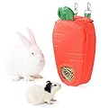 JanYoo Rabbit Food Dispensers Hay Feeder Bag for Guinea Pigs Accessories Storage Manger Hanging Capacity 0.26lb Large