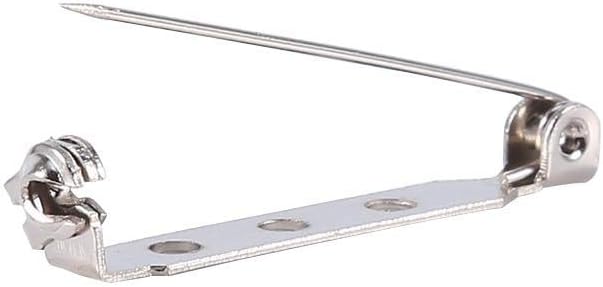 Safety Rolling Catch Brooch,50Pcs Bar Pins Brooch Lock Back Safety Catch Rolling DIY Craft 20/25/32/38mm(32mm)