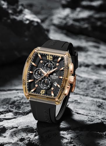 Image of NAVIFORCE NF6101 Multifunctional Chronograph dial with Silicon Strap Analog Watch