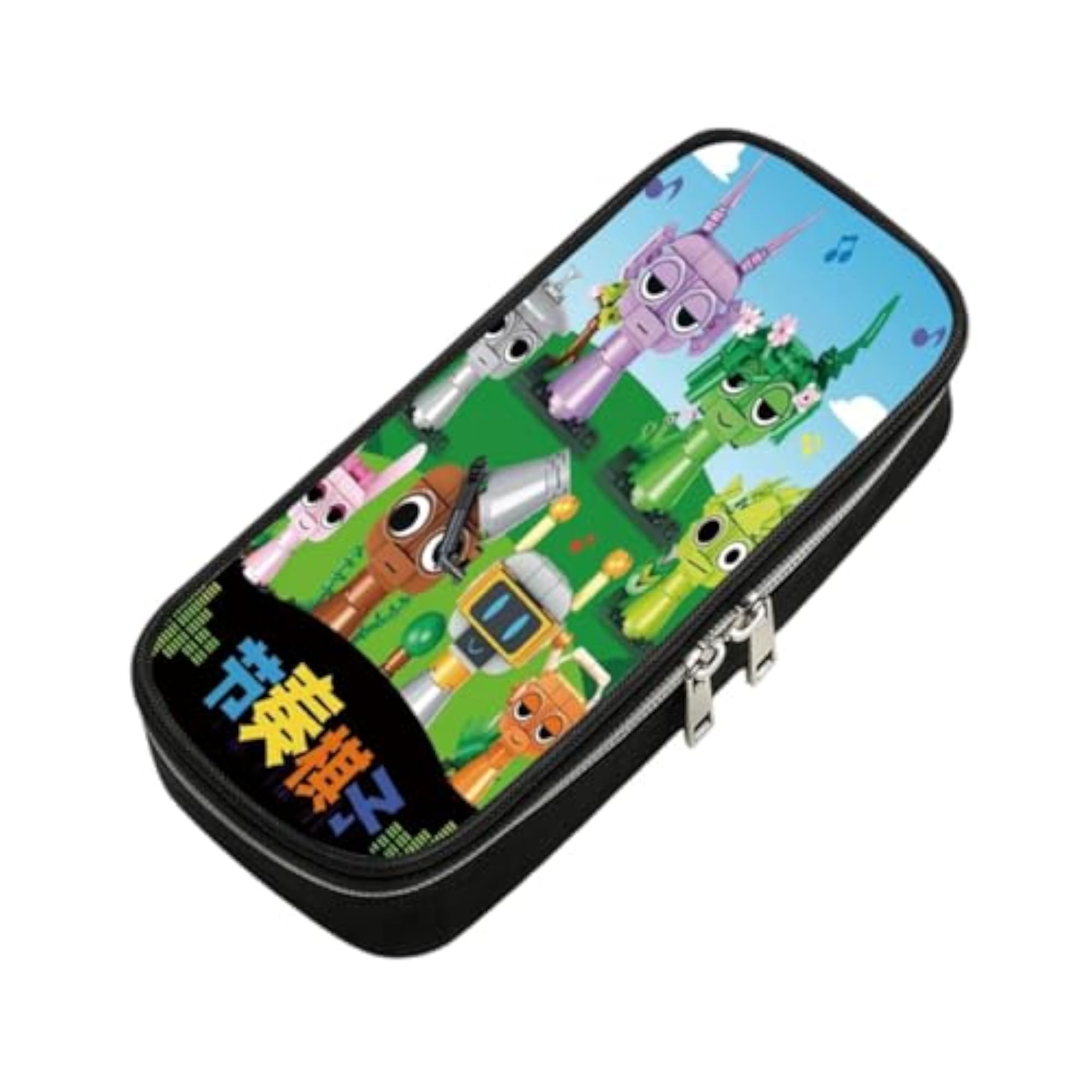 Large Capacity Cartoon Zipper Pencil Bag for Teens