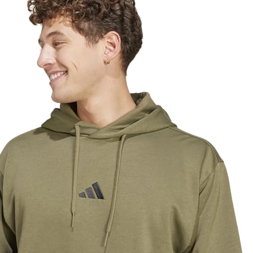 adidas Men's Essentials Feel Cozy Fleece Hoodie Sweatshirt - Image 6