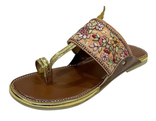 Step n Style Kolhapuri Chappal For Womens Indian Flat Flip Flop Kolhapuri Sandals For Women Ethnic s Casual Mojaris