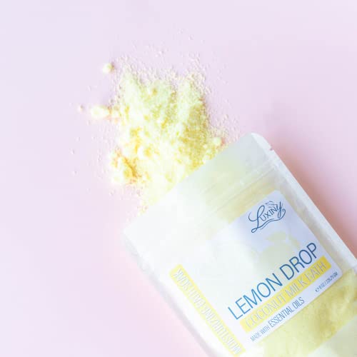 Luxiny Vegan Milk Bath Soak Made With Moisturizing Coconut Milk Powder, Essential Oil, & Sweet Almond Oil, For A Bath Soak That Is Relaxing & Soothing To Dry & Sensitive Skin, 8Oz (Lemon Drop) #TOP1