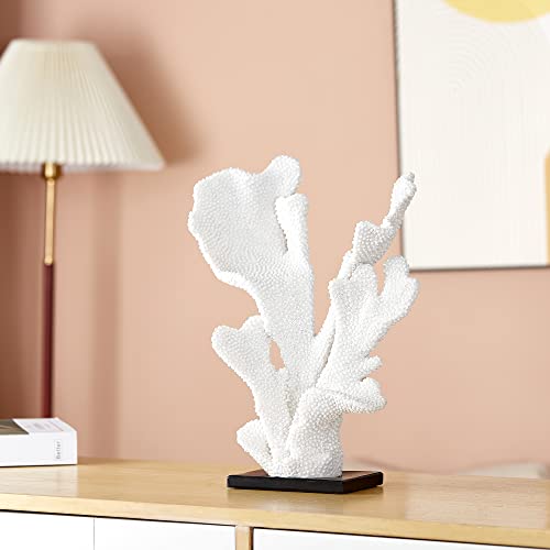 Otartu White Coral Reef Sculpture Décor,Artificial Coral Decor Statue For Aquarium Decor,Ocean Décor For Ocean Theme Home,Wedding Living Room Bathroom Decor #TOP4