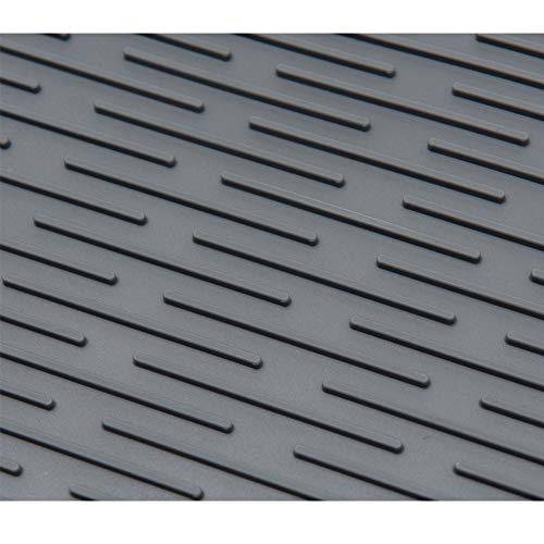Zlr Silicone Dish Drying Mat For Kitchen Counter- Eco Friendly Food Grade Silicone Drying Mat - Easy To Clean Heat Resistant Multiple Usage Dish Mat - Xl (16 Inches X 18 Inches) - Gray #TOP5