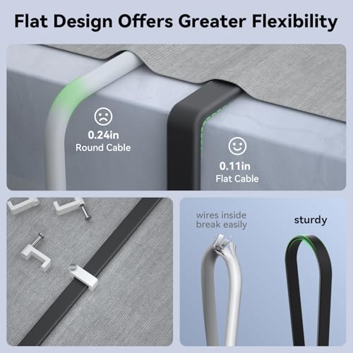 Câble Ethernet Cat 8 anti-interférence connexion 40 Gbit/s 60m plat blindé RJ45