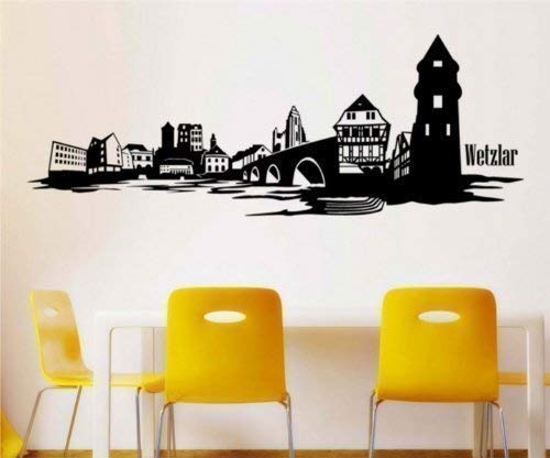 Wandtattoo 'Görlitz Skyline' – Schwarz, 120x31 Cm, Selbstklebend, Für Wohnzimmer, Kinderzimmer, Büro