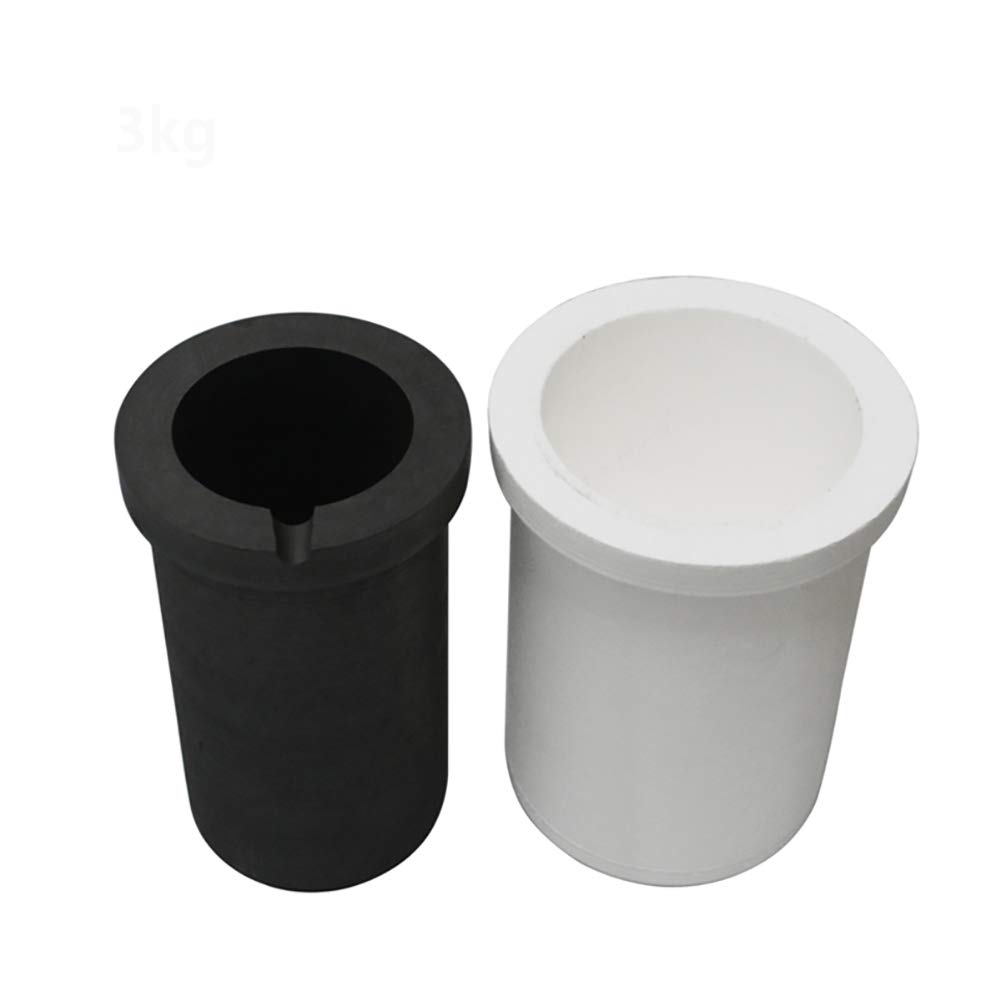 Graphit-Tiegel, Graphit-Barrenform Tiegel aus reinem Graphit, Quarz-Tiegel-Set, Topf, Guss, Schmelzen, Gold, Silber, Form, Ofen, Schmelzofen, 4 kg
