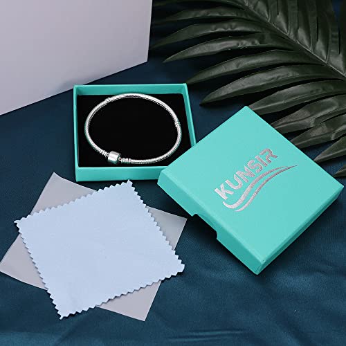 Kunsir Snake Bracelet For Pandora Charms， 925 Sterling Silver Barrel Clasp Jewelry Snake Chain Bracelet Fit Any Charm Gift For Women Girl #TOP4