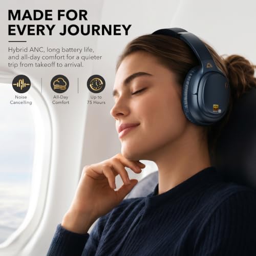 1Mii E700 Noise Cancelling Headphones Bluetooth Wireless Hi-Res LDAC,Indigo by 1Mii - Used condition - Image 9