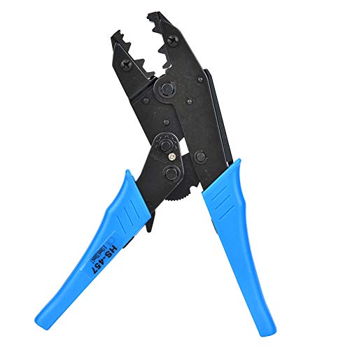 Image of Akozon HS-457 Ratchet Crimper Pliers for BNC/TNC Coaxial Cable Crimping Tool 11,8.2,5.4mm RG6 RG58 with Ratchet and Ergonomic Handle for Secure Grip