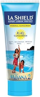 La Shield Kids Sunscreen Gel SPF 50 PA+++|100% Mineral Sunscreen|For kids above 2 years age|Enriched with Vitamin E & Hyaluronic Acid|Suitable for Sensitive skin|4 hour water resistant|Fragrance free