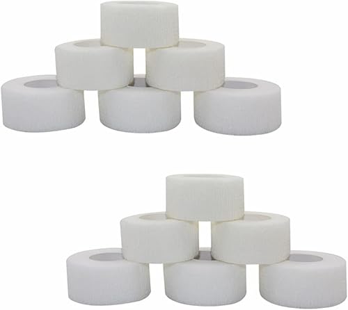 MINGYUE - Paquete de 12 unidades de 1 x 5 yardas, cinta autoadhesiva, cinta atlética, cinta deportiva, cinta para muñeca y tobillo, vendaje cohesivo