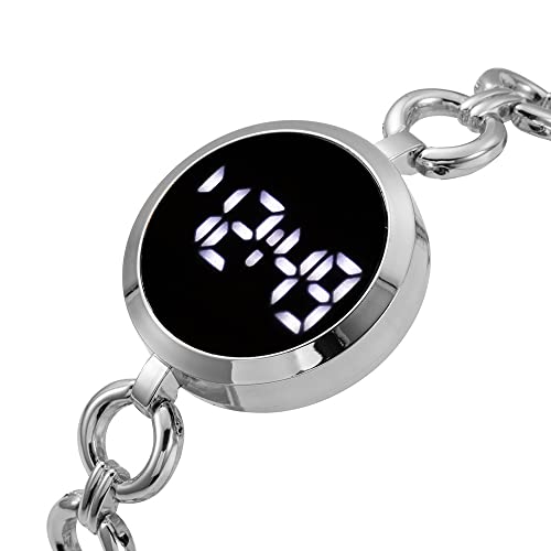 Gosasa Top Brand Electronic Watch Womens Watches LED Touch Screen Women Digital Watches Ladies Wristwatch (Silver) by Gosasa - Used condition - Image 2