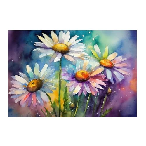 Poster marguerites 50x50 cm pour decoration murale salon | GAEKKO