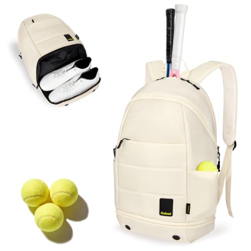 Goloni Tennis bag with Shoe Compartment for Men Women, Holds 2 Rackets