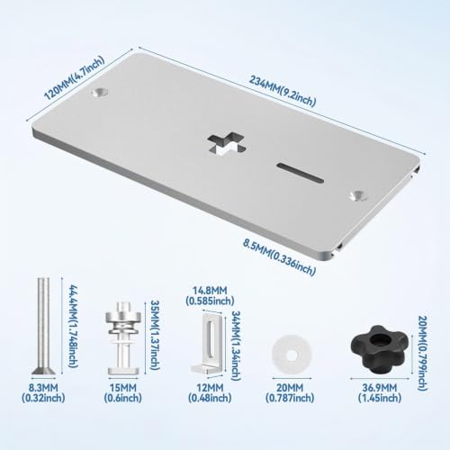 Miniatura 2 de Placa De Inserción De Aleación De Aluminio Para Sierras De Calar, Recorte Y Flipboard