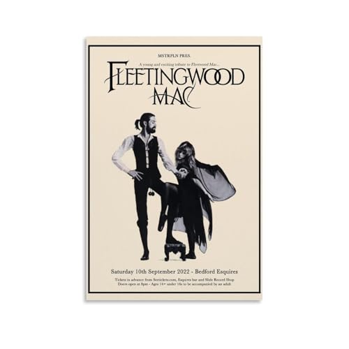 Ockxin Fleetwood Mac Poster Singer Rock Band Music Cover Music Posters for Room Aesthetic Canvas Wall Art Bedroom Decor12x18inch(30x45cm)