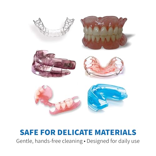 iSonic Portable Ultrasonic Cleaner + Cleaning Crystal Powder Mix Bundle for Dentures, Aligners, & Retainers – Deep Cleaning System for Stains, Odors & Buildup Removal - Thumbnail 6