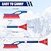 WORKPRO 27" Snow Brush and Ice Scraper for Car Windshield, Car Snow Brush and Ice Scraper with Foam Grip, 2-in-1 Detachable Snow Removal Tool, Storage Bag Included, 2 PC