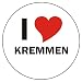 Produktbild INDIGOS UG Laptop Aufkleber I Love KREMMEN 210x210 mm - Notebook Aufkleberskin - Dekoration für Laptopdeckel - für Studenten, Büro, Schule, Uni