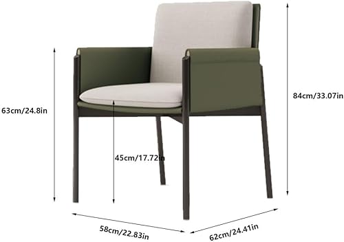 Miniatura 3 de Sillas de comedor, patas de metal silla de comedor para cocina, sala de estar, estilo moderno, sillas para comedor (marrón)
