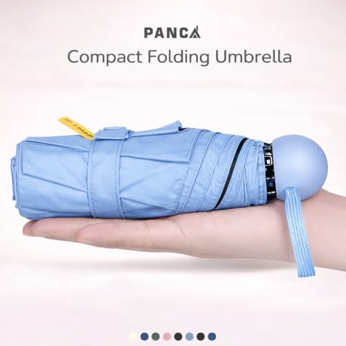Image of PANCA Foldable Travel Umbrella Compact Manual Sun Rain UV Protection