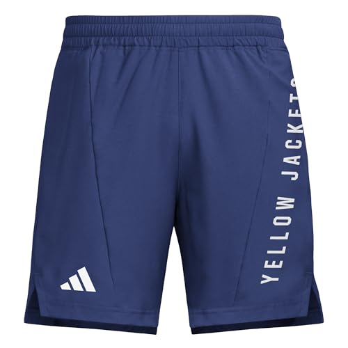 adidas Men's D4T Woven Georgia Technical University Shorts, Team Navy Blue/White/Georgia Technical University, 3X-Large/5' Inseam
