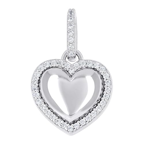 Collier cœur argent 925 et zircone cubique à porter au quotidien ou en soirée pour femme