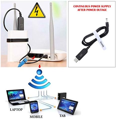 iGreely DC 5V to DC 9V USB Voltage Step Up Converter Cable 3.3ft/1m Power Supply Adapter Cable with DC Jack 5.5 x 2.5mm or 5.5 x 2.1mm, for Fan, Led Light, Wireless Router, Speakers and More Devices - 1