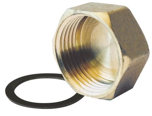 SOMATHERM FOR YOU, Bouchon mâle en laiton nickelé F5/8 (17x23) avec joint plat intégré, idéal pour fermer ou mettre en attente une installation 17/23,...