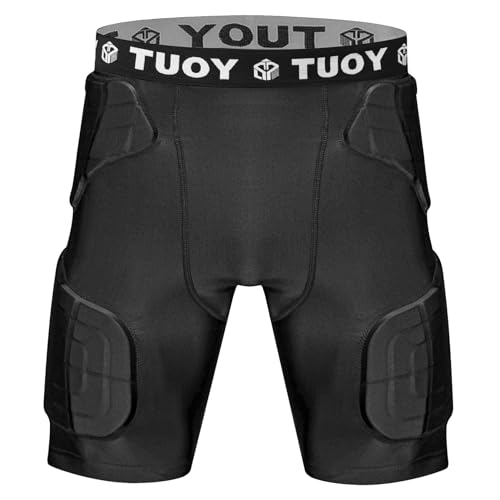 Men's Padded Football Girdle Compression 5-Pads Integrated Football Pads with Hip Tail Thigh Protector for Football Baseball by DGXINJUN - Used condition - US$22.40