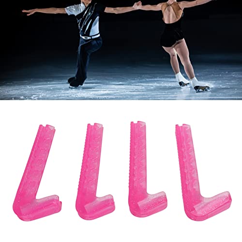 Protetores de lâmina de patim de gelo moumouten, 4 peças capas de lâmina de patim de hóquei de plást