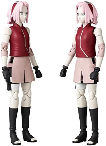 Anime Heroes Naruto Action Figure Haruno Sakura | 17cm Naruto Figure Haruno Sakura Figure With Extra Hands And Accessories | Naruto Shippuden Anime Figure | Bandai Action Figures For Boys And Girls