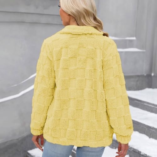 Womens Loose Fit Neck Jacket Outfits for Women Long Sleeve Thermal Fuzzy Basic Fall Winter Coats 2025 Fashion Y2K4