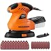 TACKLIFE Detail Sander 1.60A, Advanced 360° Rotatable Sanding Pad, 12,000 OPM Mouse Detail Sander with Sturdy Dust Collection Container, 3 Meter Cord, Ideal for DIY, Home Decoration PMS02A
