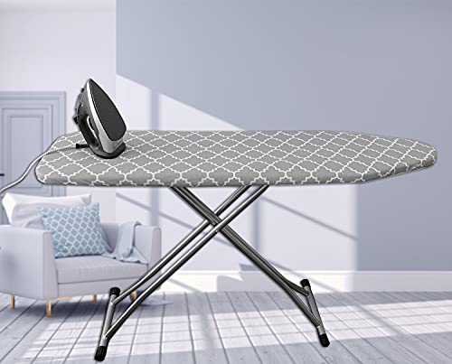 Neccom Scorch Resistance Ironing Board Cover And Pad Resists Scorching And Staining With Elastic Edge Heavy Duty Thick Ironing Padding Standard Size 15"X54" Cotton Ironing Board Covers #TOP7