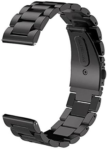 for Gear S3 Frontier/Classic Band/Galaxy Watch 46mm Bands,V-MORO XL 22mm Solid Stainless Steel Metal Business Bracelet Strap for Samsung Gear S3 Frontier/Classic Smartwatch/Galaxy Watch R800 Black
